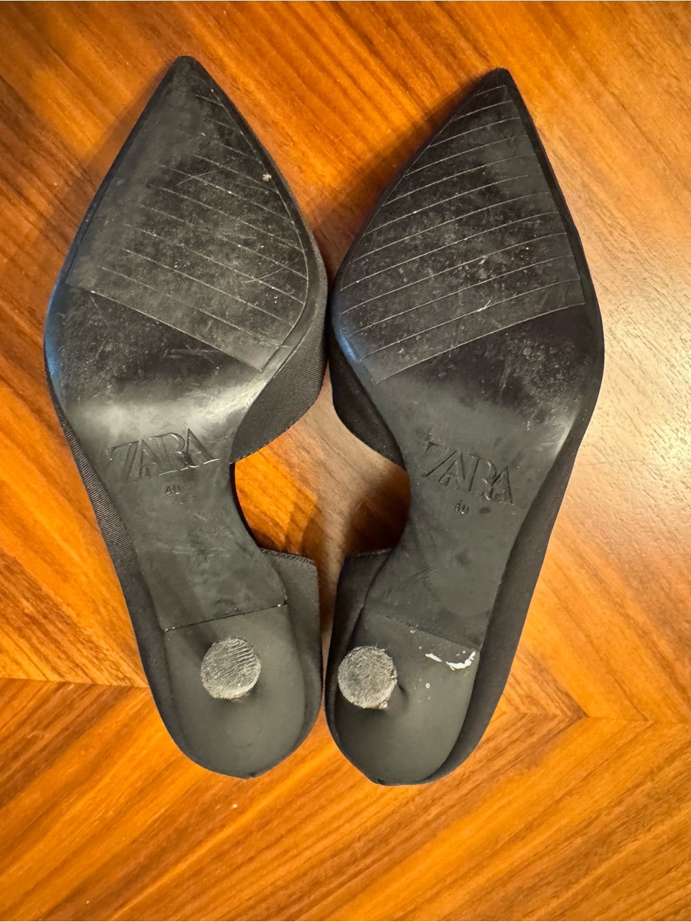 Zara Black D’Orsay Pointed Toe Stiletto Heels US 9 - Picture 9 of 12